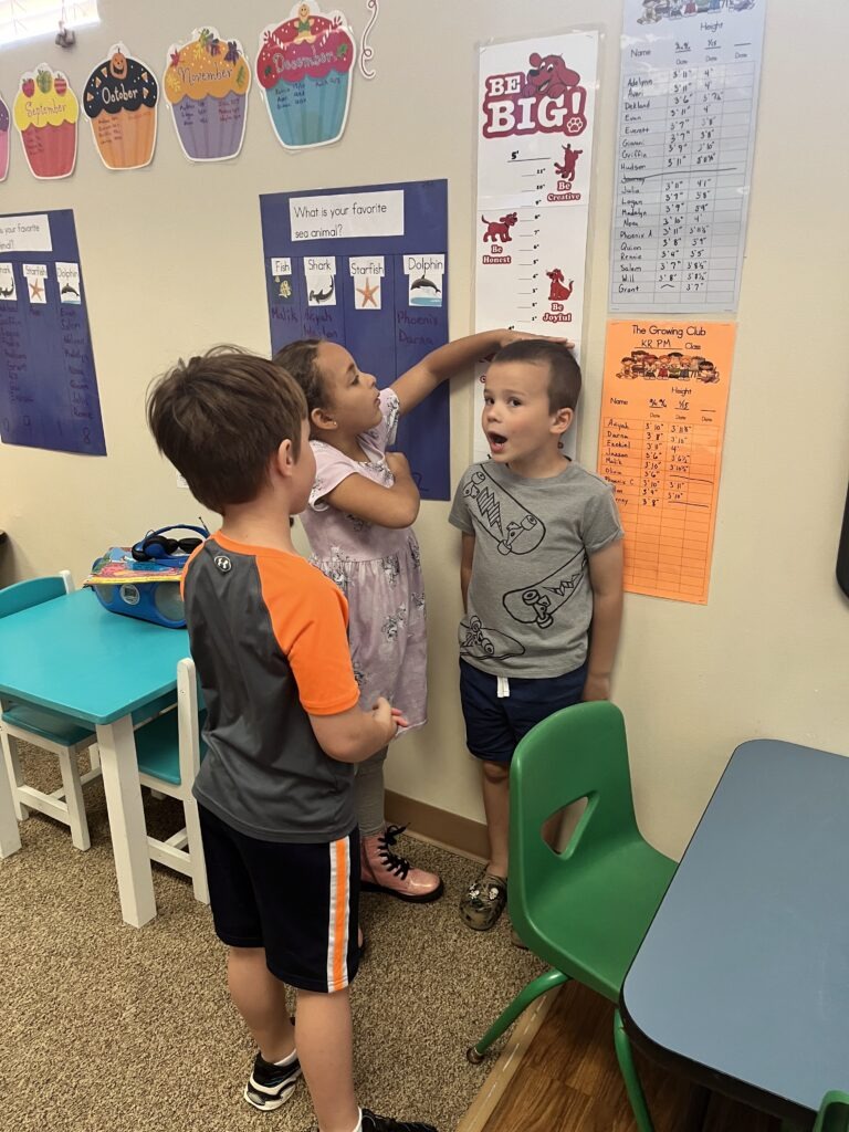 Children learning and interacting together in the classroom